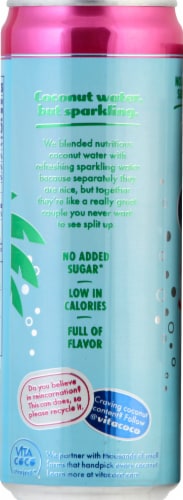 Vita Coco® Raspberry Lime Flavored Sparkling Coconut Bottled Water Perspective: back