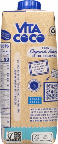 Vita Coco® Organic Coconut Bottled Water Perspective: back