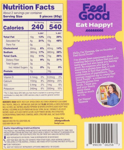 Feel Good Foods® Uncured Pepperoni Pizza Snacks Perspective: back