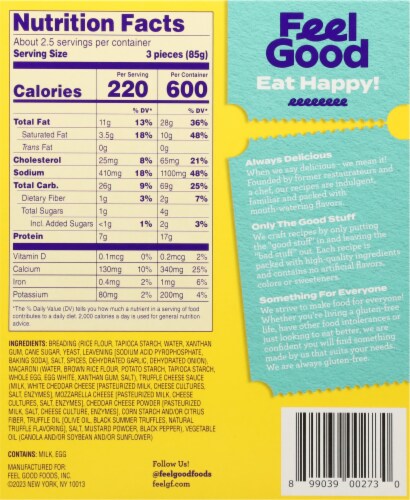 Feel Good Foods Truffle Mac & Cheese Bites Perspective: back