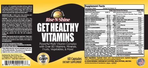 Rise-N-Shine Get Healthy MultiVitamins Perspective: back