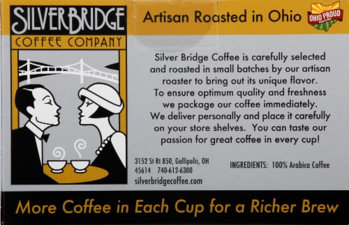 Silver Bridge Jamaican Me Crazy Medium Roast Coffee Pods Perspective: back