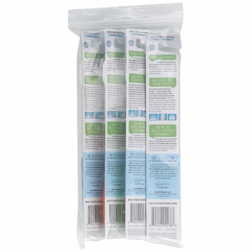 Doctor Plotka's Mouthwatchers Antimicrobial Toothbrushes with Flossing Bristles Perspective: back