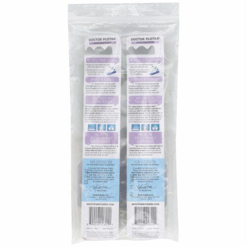 Doctor Plotka's Mouthwatchers Antimicrobial Travel Toothbrushes with Flossing Bristles Perspective: back