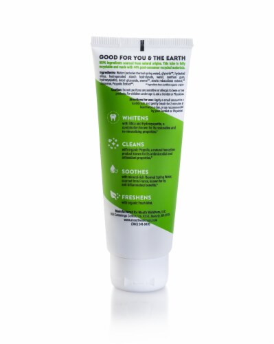 Doctor Plotka's All Natural Propolis + Fresh Mint Whitening Toothpaste Perspective: back