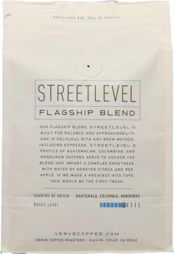 Verve Streetlevel Medium Roast Whole Bean Coffee Perspective: back
