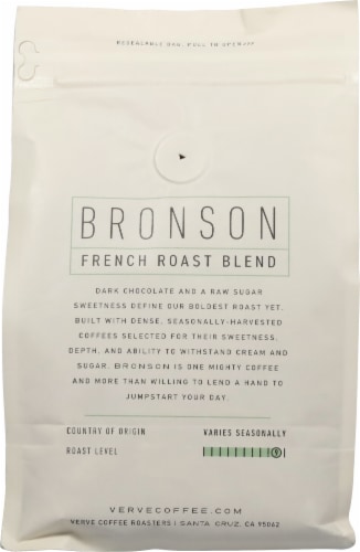 Verve Bronson French Roast Whole Bean Coffee Perspective: back