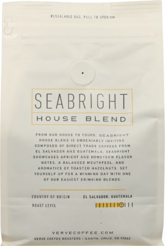 Verve Seabright Medium Roast Whole Bean Coffee Perspective: back