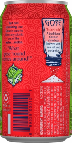 Terrapin Beer Co. Watermelon Gose Malt Beverage Perspective: back