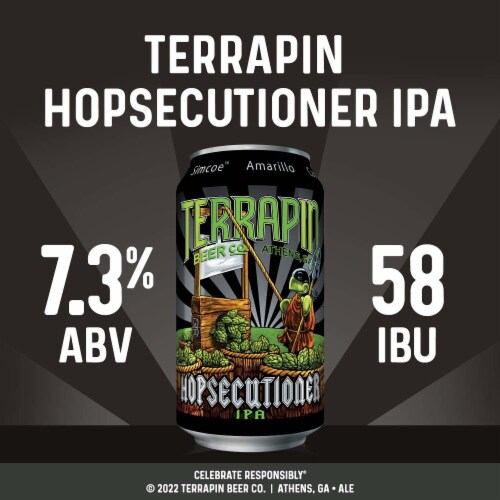 Terrapin Hopsecutioner IPA Cans Perspective: back