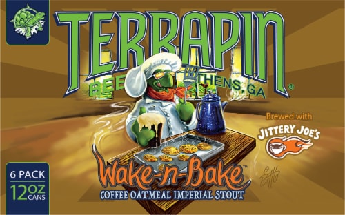 Terrapin Wake-N-Bake Coffee Oatmeal Imperial Stout Beer 6 Cans Perspective: back