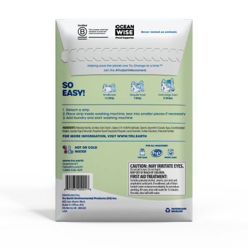 Tru Earth Fragrance Free Eco Strips Perspective: back