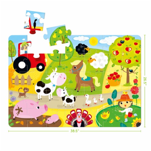 Suuuper Size Puzzle  On the Farm Perspective: back