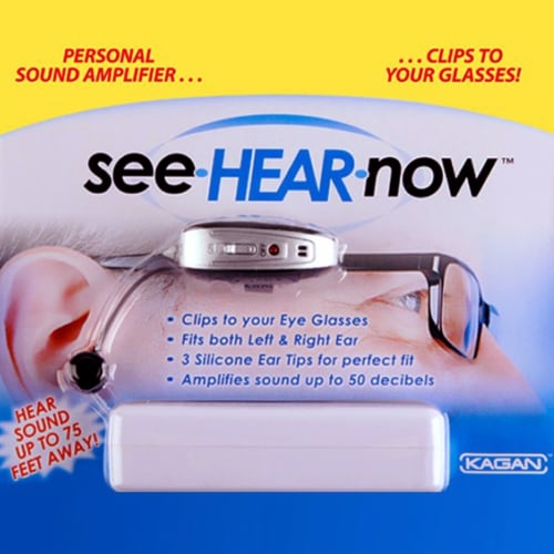 Kagan See Hear Now Personal Sound Amplifier with Glasses Clip, 1 Fry