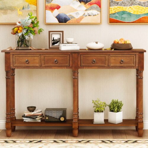 TV/Entertainment Furniture in Solid Wood for Home or Office Use Perspective: back