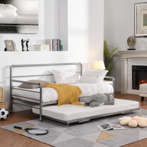 Beds in Stainless Steel for Home or Office Use Perspective: back