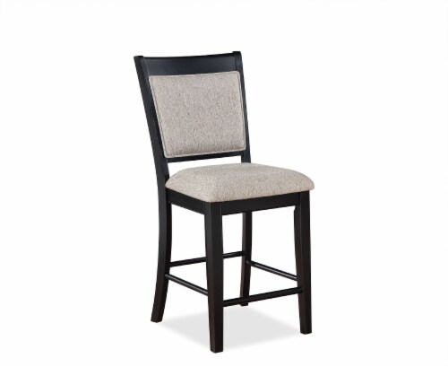 Simplie Fun Set of 2 Farmhouse Counter Height Dining Chairs, Light Gray ...