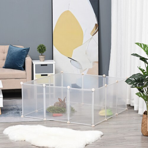 Simplie Fun Versatile 12-Panel Small Animal Playpen with Customizable Layout Perspective: back
