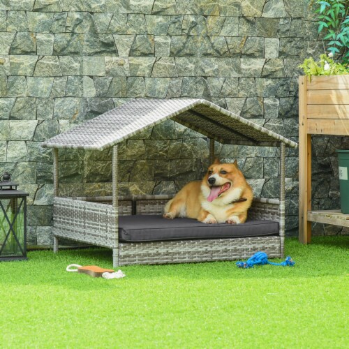 Simplie Fun Elevated Outdoor Dog Bed with Canopy Removable Cushion 1 count Fred Meyer