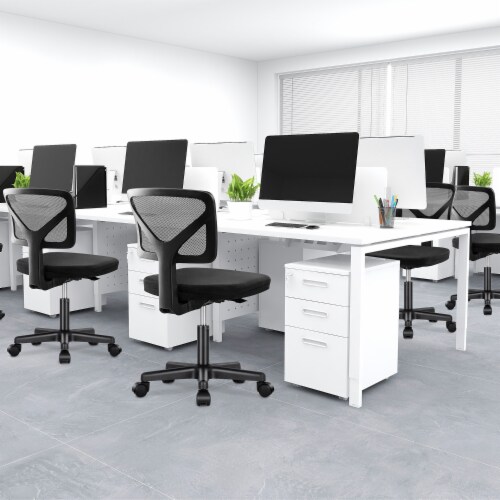 Simplie Fun Armless Desk Chair Small Home Office Chair with Lumbar Support 1 count Fred Meyer