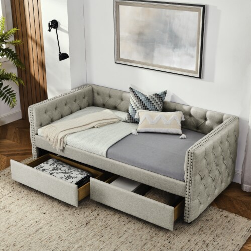 Mid century trundle bed sales