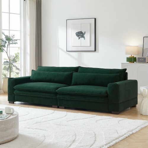 Simplie Fun Mid Century Modern Sofa Luxe Style Comfort Durability in Vibrant Green 1 count Fred Meyer