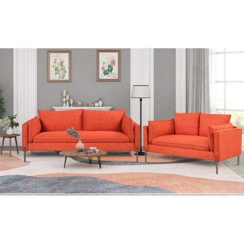 Sofas in Linen for Home or Office Use Perspective: back