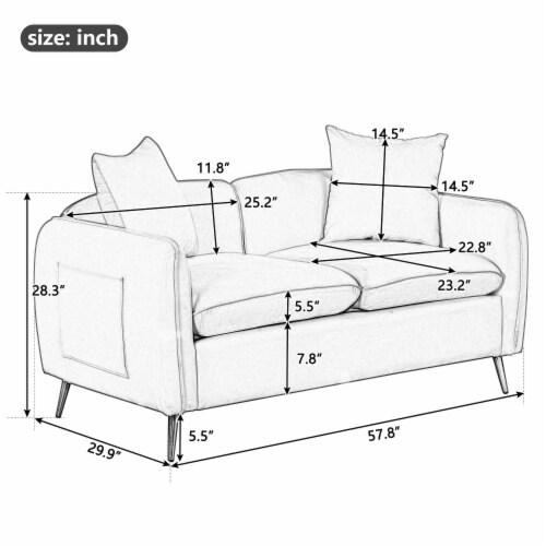 Sofas in Velvet for Home or Office Use Perspective: back