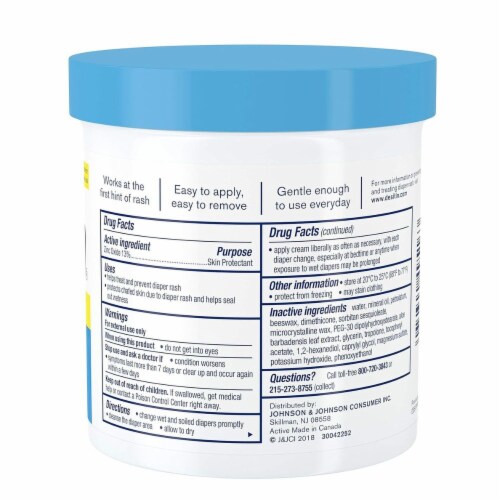 Daily Defense Baby Diaper Rash Cream Relieve & Prevent Diaper Rash 16 oz, 1 Pack Perspective: back