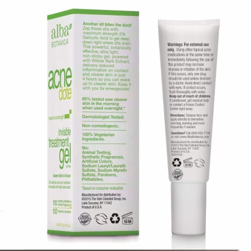 Alba Botanica Acnedote Invisible Treatment Gel 0.5 oz Perspective: back