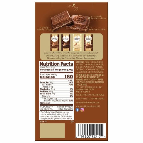 Ferrero Rocher Premium Milk Chocolate Hazelnut 3.1 oz Perspective: back