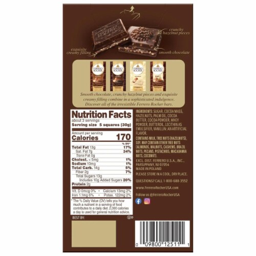 Ferrero Rocher Premium Dark Chocolate Hazelnut 3.1 oz Perspective: back