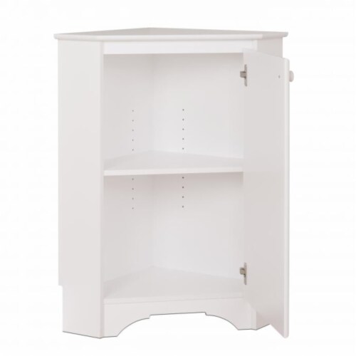 Ergode Elite White Corner Storage Cabinet Perspective: back