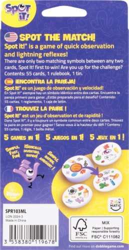 Asmodee Editions Spot It Classic Matching Game Perspective: back
