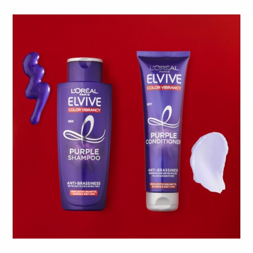 L'Oreal Paris Elvive Color Vibrancy Purple Shampoo Anti Brassiness for Colored Hair Perspective: back