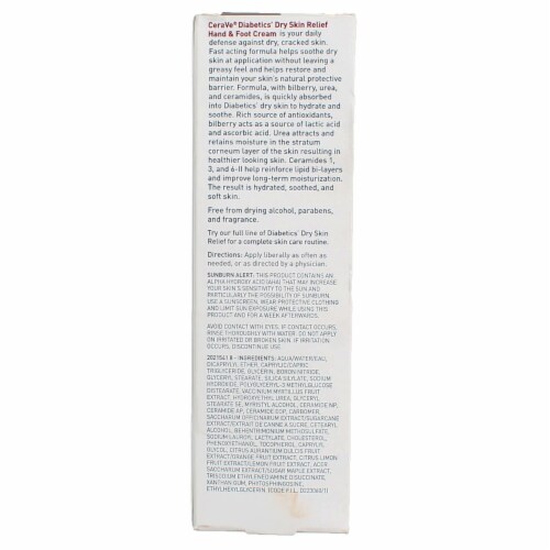 CeraVe® Diabetics' Dry Skin Relief Hand & Foot Cream Perspective: back