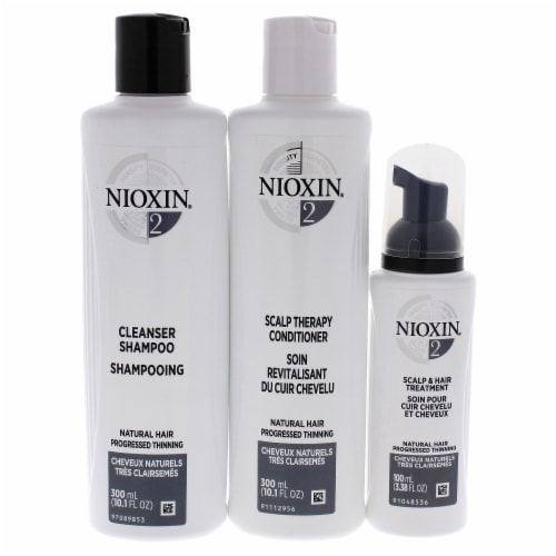 System 2 Natural Hair Progressed Thinning Kit Perspective: back