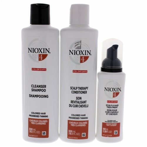 System 4 Colored Hair Progressed Thinning Kit Perspective: back