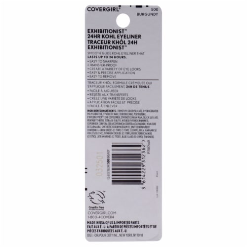 CoverGirl Exhibitionist 24 Hour 500 Burgundy Kohl Eyeliner Perspective: back