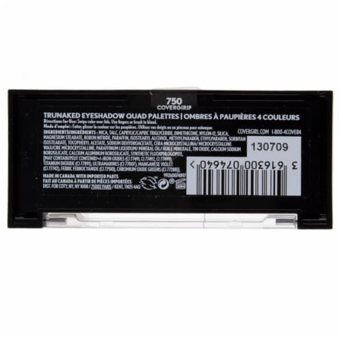 CoverGirl TruNaked 750 Sunshine Escape Eyeshadow Quad Perspective: back