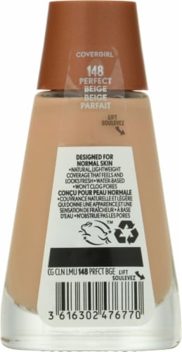 CoverGirl Clean 148 Perfect Beige Liquid Foundation Perspective: back