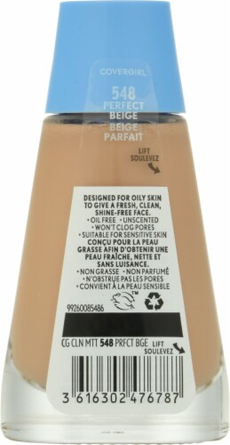 Covergirl Clean Matte 548 Perfect Beige Liquid Foudation Perspective: back