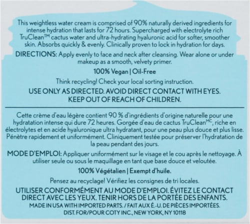 CoverGirl Clean Fresh Skincare Weightless Water Cream Perspective: back