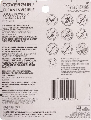 Covergirl Clean & Pure Loose Powder 115 Translucent Medium Perspective: back