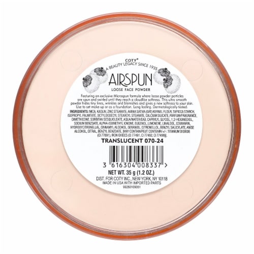 Airspun Talc-Free Loose Face Powder - 070-24 Translucent Perspective: back