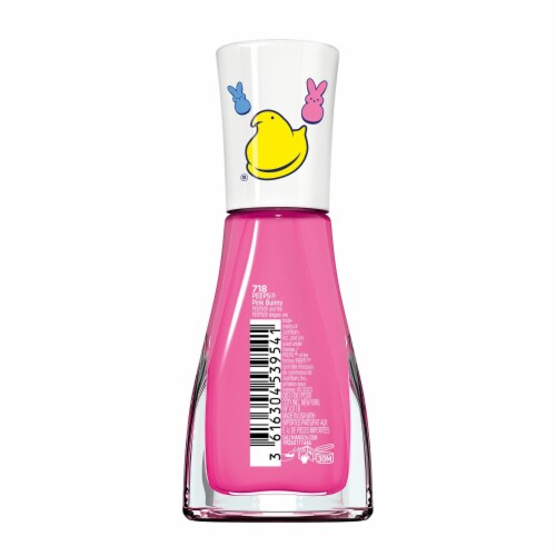Peeps Pink Bunny Nail Polish Perspective: back