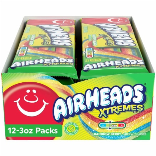 Airheads Xtremes Belts Rainbow Berry Flavor Sweetly Sour
