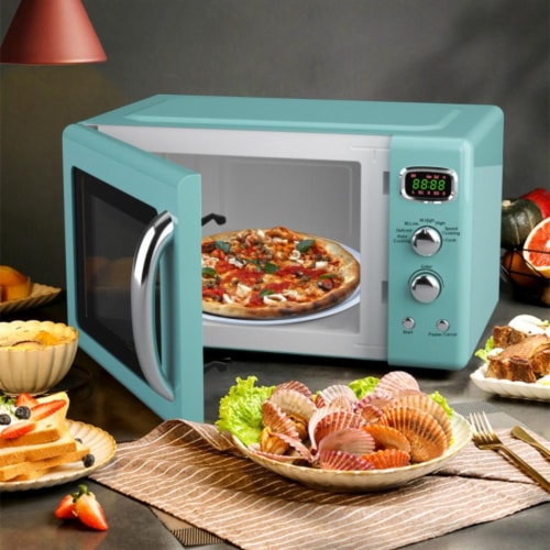 Costway 0.9 Cu.ft Retro Countertop Compact Microwave Oven Green 1 Piece Kroger