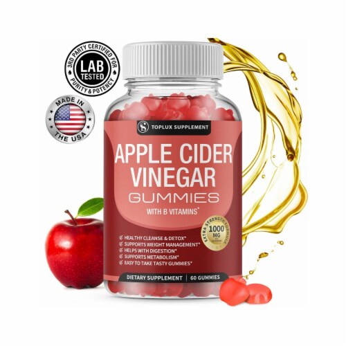 Gummies Apple Cider Vinegar With Mother 1000mg, 90 Vegan Apple