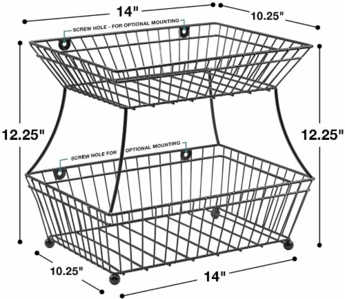 Kitcheniva Countertop Fruit Storage Basket Bowl Perspective: back